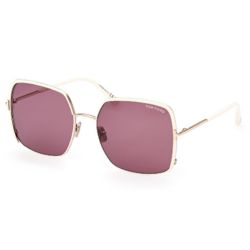 Tom Ford Raphaela White Gold Purple Lenses