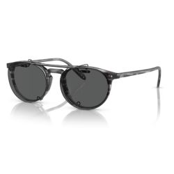 Oliver Peoples Clip-On Riley-R Flip-up Antique Pewter Silver Grey Polarized