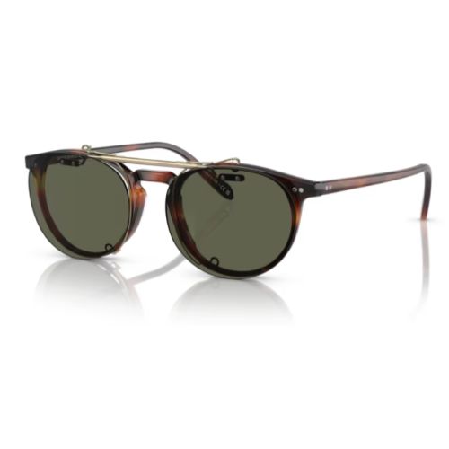 Oliver Peoples Clip-On Riley-R Flip-up Brushed Gold G-15 Polarized