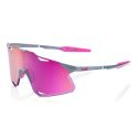 100% Hypercraft Gloss Light Grey - Purple Multilayer Mirror Lens