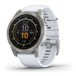 Garmin Epix Gen.2 47mm Sapphire Titane Silver avec bracelet blanc