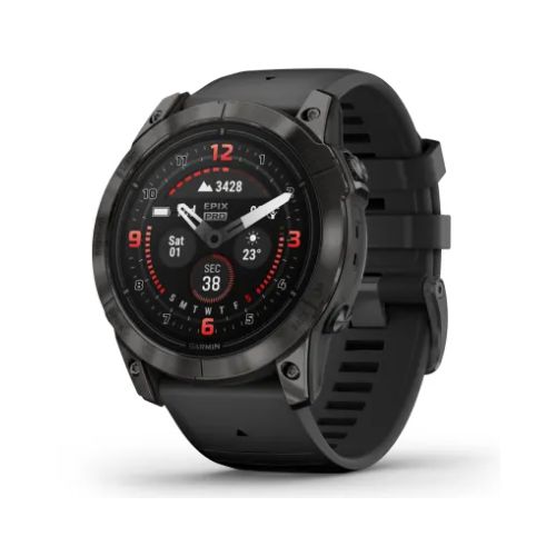 Garmin Epix Gen.2 51mm Sapphire Titane Carbon Grey DLC avec bracelet noir