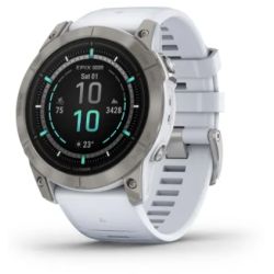 Garmin Epix Gen.2 51mm Sapphire Titane Silver avec bracelet blanc