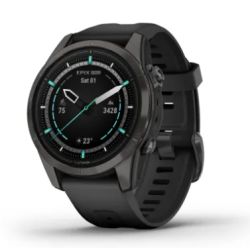 Garmin Epix Gen.2 42mm Sapphire Titane Carbon Grey DLC avec bracelet noir