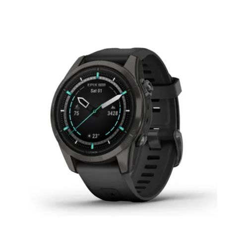 Garmin Epix Gen.2 42mm Sapphire Titane Carbon Grey DLC avec bracelet noir