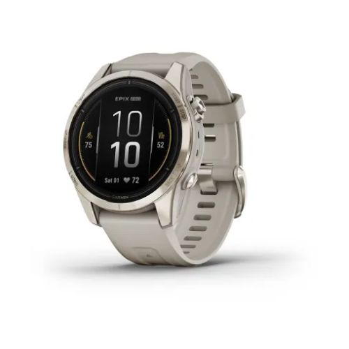 Garmin Epix Gen.2 42mm Sapphire Titane Light Gold avec bracelet beige sable avec boucle or pâle