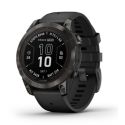 Garmin Fénix 7 Pro Sapphire Solar Titane Carbon Gray DLC avec Bracelet Noir