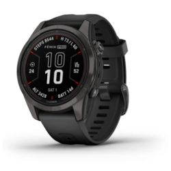 Garmin Fénix 7S Pro Sapphire Solar Titane Carbon Gray DLC avec bracelet noir