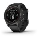 Garmin Fénix 7S Pro Sapphire Solar Titane Carbon Gray DLC avec bracelet noir