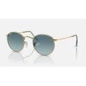 Ray-Ban Round Metal Gold Blue Gradient Grey