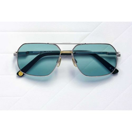 March LA.B Miramar Steel details Gold - Blue Lenses 100% uv Cat.1