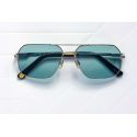 March LA.B Miramar Steel details Gold - Blue Lenses 100% uv Cat.1