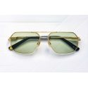 March LA.B Miramar Gold details Steel - Green Lenses 100% uv Cat.1