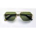 March LA.B Miramar Gold details Steel - Green Lenses 100% uv Cat.3