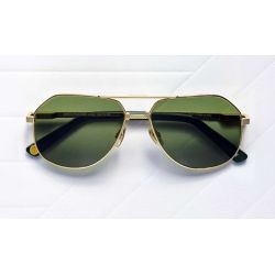 March LA.B Brentwood Gold Steel - Green Lenses Cat.3