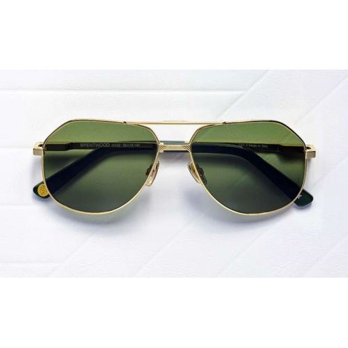 March LA.B Brentwood Gold Steel - Green Lenses Cat.3