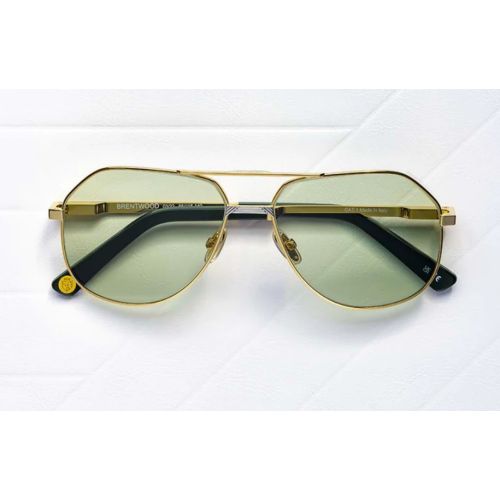 March LA.B Brentwood Gold Steel - Green Lenses Cat.3