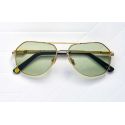 March LA.B Brentwood Gold details Steel - Green Lenses 100% uv Cat.1