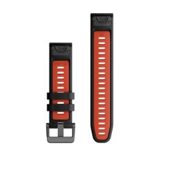 Garmin Bracelet Fénix QuickFit Silicone Black/Red - 22mm