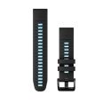 Garmin Bracelet Fénix QuickFit Silicone Black/Blue - 22mm