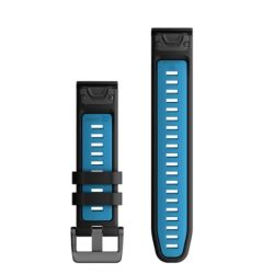 Garmin Bracelet Fénix QuickFit Silicone Black/Blue - 22mm