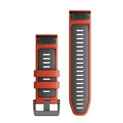 Garmin Bracelet Quickfit Red/Grey Silicone - 26mm