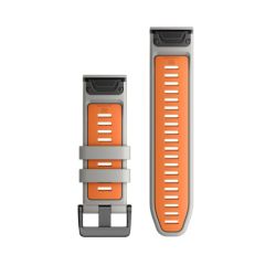 Garmin Bracelet Quickfit Grey/Orange Silicone - 26mm