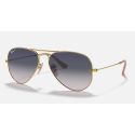 Ray-Ban Aviator Classic Gold Crystal Gradient Light Blue 