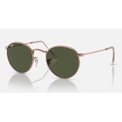 Ray-Ban Round Metal Rose Gold Green 