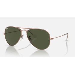 Ray-Ban Aviator Classic Large Rose Gold Green