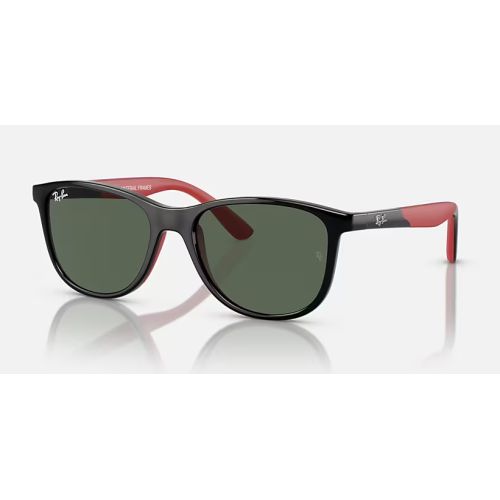 Ray-Ban Junior RJ9077S Grey On Rubber Orange Dark Blue Mirror Blue Lenses 