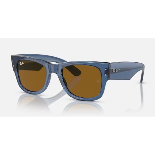 Ray-Ban Mega Wayfarer RB0840S Transparent Blue Brown Lens