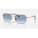 Ray-Ban RB3706 Rose Gold Clear Gradient Blue