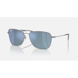 Ray-Ban Caravan Reverse Gunmetal Dark Grey Mirror Turquoise