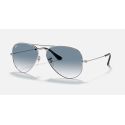 Ray-Ban Aviator Classic Silver Clear Gradient Blue