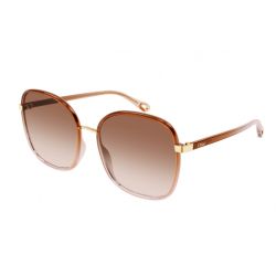 Chloé CH0031S Orange Transparent Blue Smoke Lenses