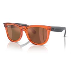 Ray Ban Wayfarer Reverse Transparent Orange Dark Grey Mirror Copper