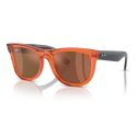 Ray-Ban Wayfarer Reverse Transparent Orange Dark Grey Mirror Copper