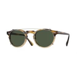 Oliver Peoples Clip-On Gregory Peck Flip Up Gold Brown Polar