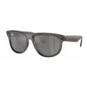 Ray-Ban Boyfriend Reverse Transparent Caramel BrownDark Grey Mirror Cat.3