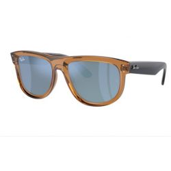 Ray-Ban Boyfriend Reverse Transparent Caramel BrownDark Grey Mirror Cat.3