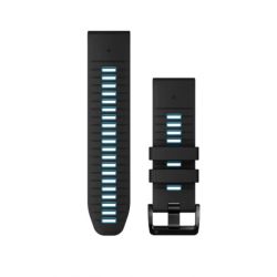 Garmin Bracelet Quickfit Black/Cirrus Blue Silicone - 26mm