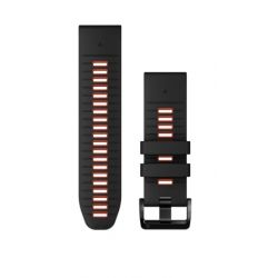 Garmin Bracelet Quickfit Black/Flame Red Silicone - 26mm