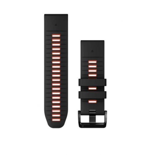 Garmin Bracelet Quickfit Black/Flame Red Silicone - 26mm