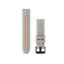 Garmin Bracelet Fénix QuickFit Silicone Fog Gray/Ember Orange - 22mm