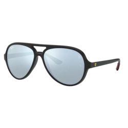 Ray-Ban Cats 5000 Matte Black Green Mirror Silver