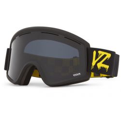 AZR Masque de Ski Earth OTG Noir Bleu 2 écrans Full Red S3 + S1 Yellow