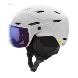 Smith Survey - casque de ski avec visière intégrée - Matte White - cat.1-2 Photochromique Rose Flash