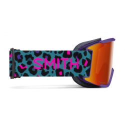 Smith Squad Small Purple Haze Neon Cheetah 2 écrans ChromaPop Everyday Red Mirror & Clear