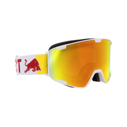 Red Bull Masque de Ski PARK White Matte Orange Red Mirror Cat.2